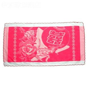 全新款月牙边单人腈纶上海老式枕巾复古经典民族包头巾透气枕头巾