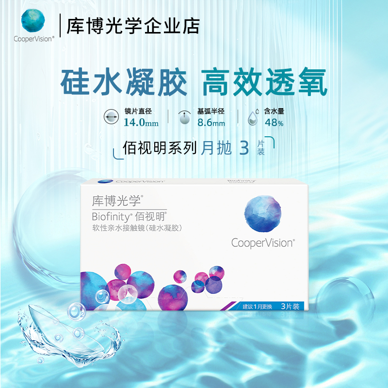 库博光学佰视明月抛3片高透氧