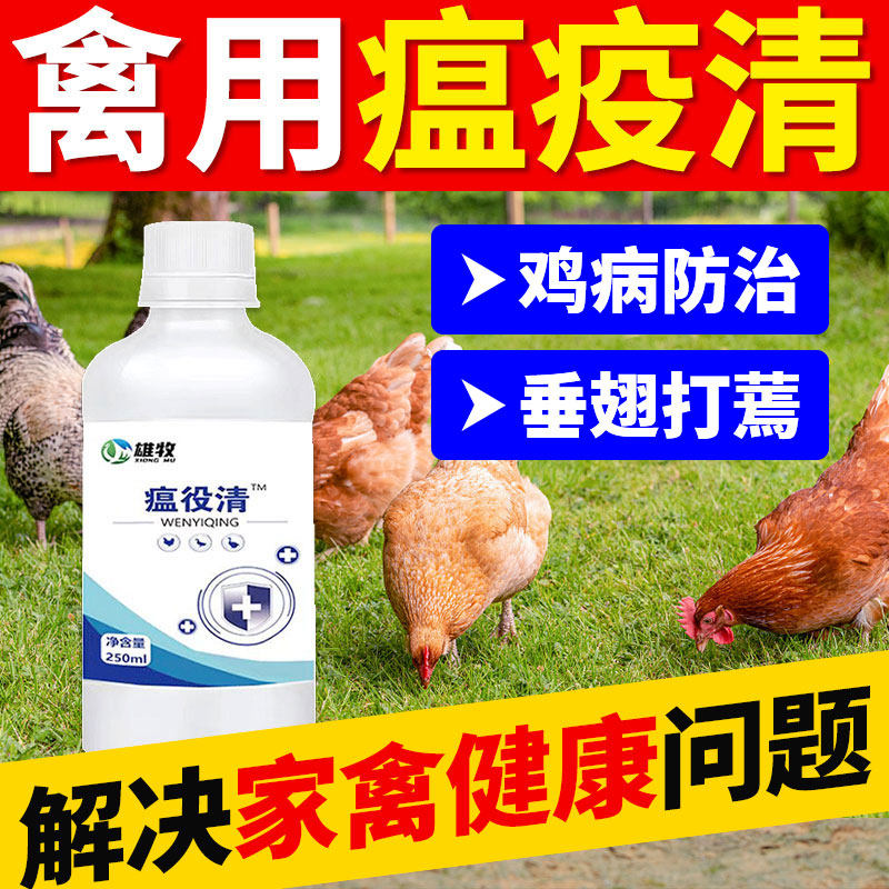 雄牧瘟疫清正品鸡病防治养鸡专用小鸭鹅鸽特效救命药感拉家禽冒稀