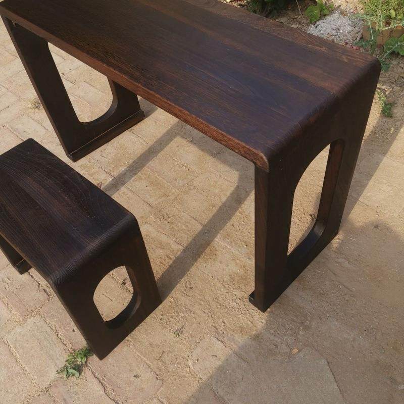 多功能实木一体桌凳桐木古琴桌凳古风国学书法桌一体桌