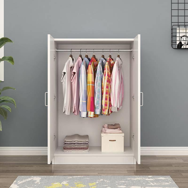 简易衣柜现代简约经济型实木板式卧室出租房用小户型收纳家用柜子