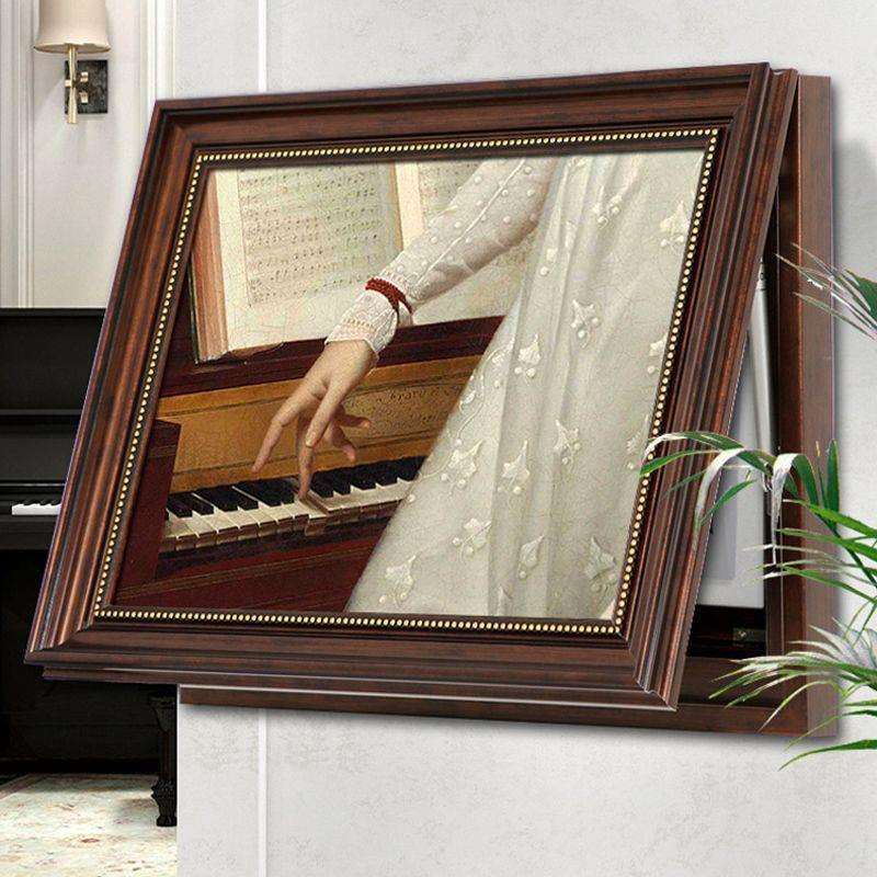 欧式法式复古电表箱装饰画免打孔遮挡箱电闸开关盒配电箱小众挂画