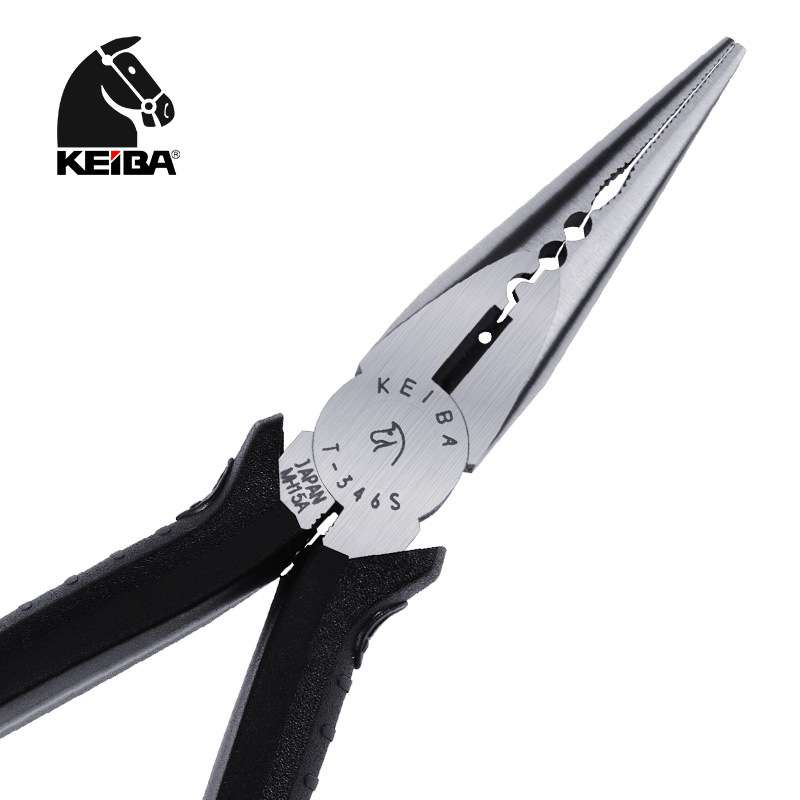 马牌T-346S日式电工尖嘴钳长嘴钳可剥线压接绞钢丝6英寸150mm