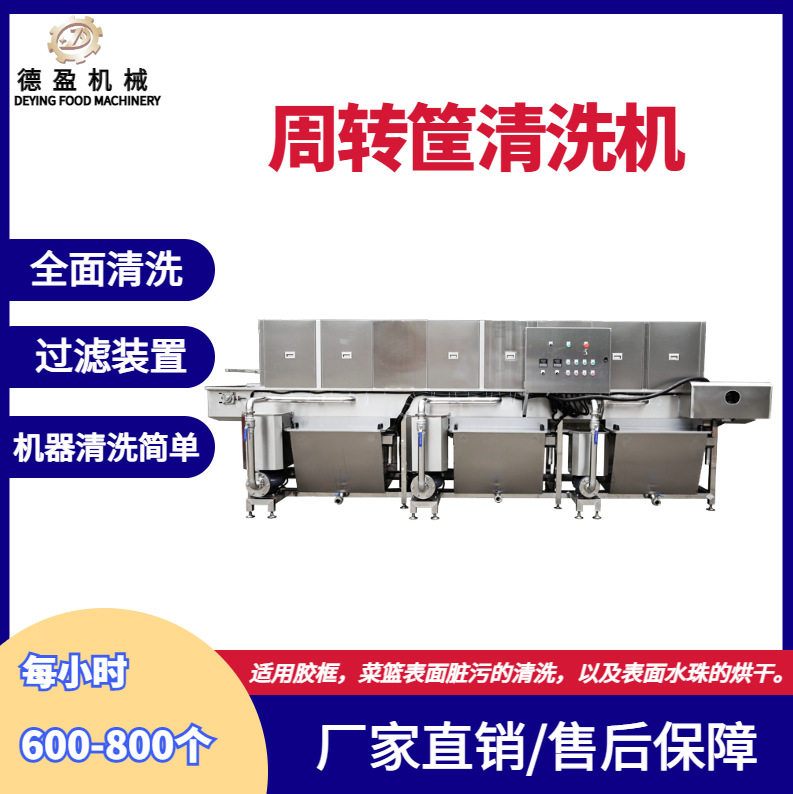 全自动洗筐机高压喷淋去油污周转筐清洗机隧道式全面清洗机排污过