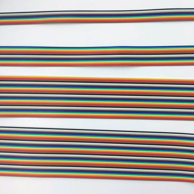 彩排线40P 28AWG 1.0间距 贴膜工艺 压2.0IDC彩排线