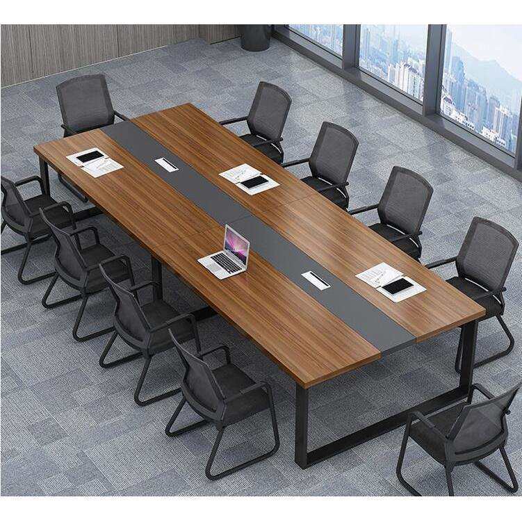 小型会议桌长桌简约现代长条桌培训桌多人办公洽谈桌办公桌椅组合