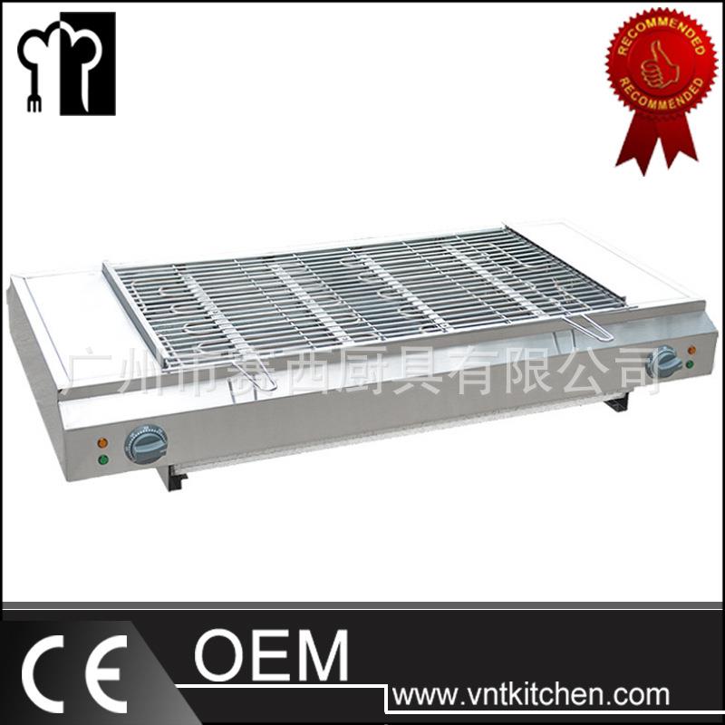 杰亿电热烧烤炉环保无烟烧烤炉不锈钢加宽加厚商用电烤炉FY-Q120