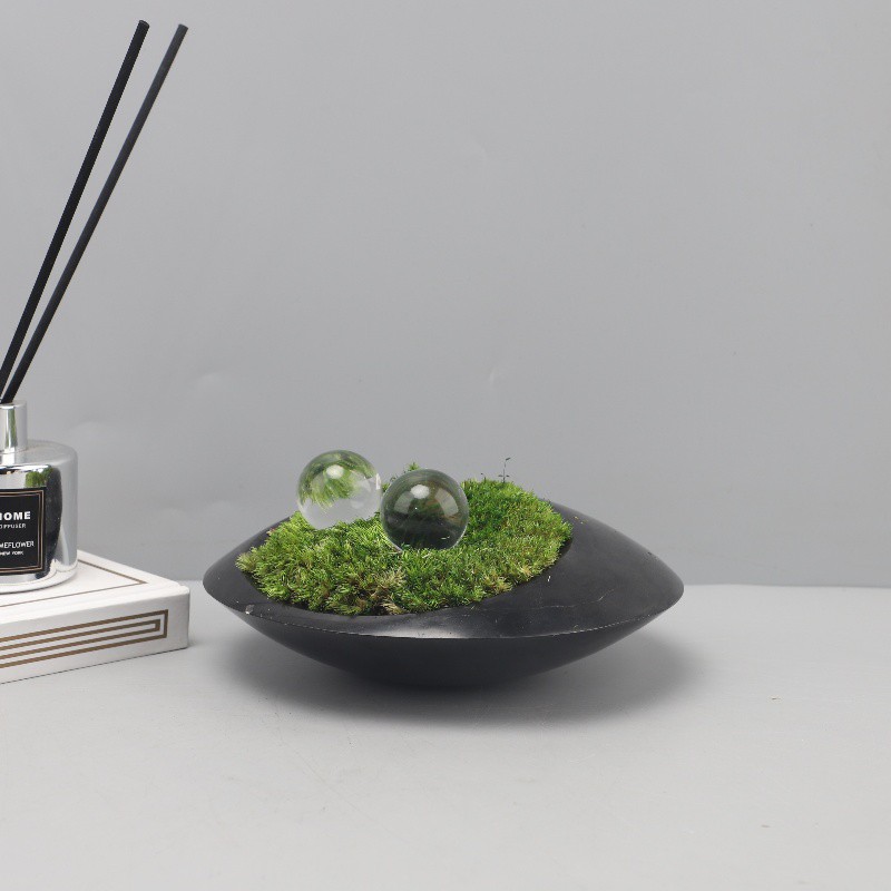 北欧创意绿色植物永生苔藓景盆售楼部客厅酒店样板房软装家居饰品