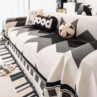 雪尼尔沙发盖布高级感防滑防猫抓不沾毛沙发套一片式四季通用新款