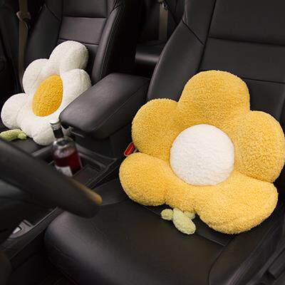 汽车头枕护腰靠枕车用护颈枕可爱网红花朵车枕座椅腰靠背垫女通云