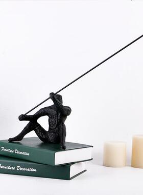 家居饰品摆件样品房装饰不锈钢+白色大理石摆件书房客厅摆件装饰