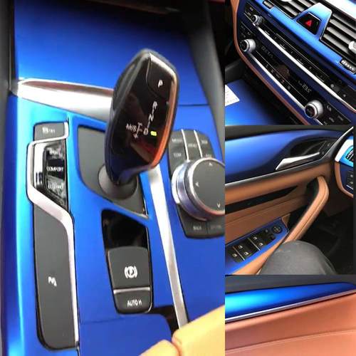 适用于18-20款宝马5系528改装内饰贴膜G03G04中控台装饰车贴纸