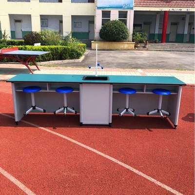 中小学生物理化学生物科学探究实验室桌教师演示台操作台六边桌