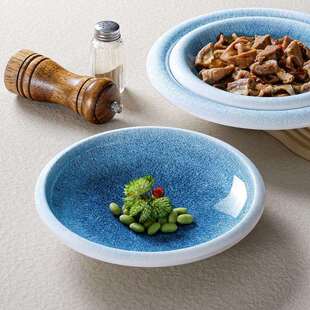 10个装台德密胺盘子餐厅饭店上汤菜盘仿瓷汤盘圆盘商用盘餐具套装