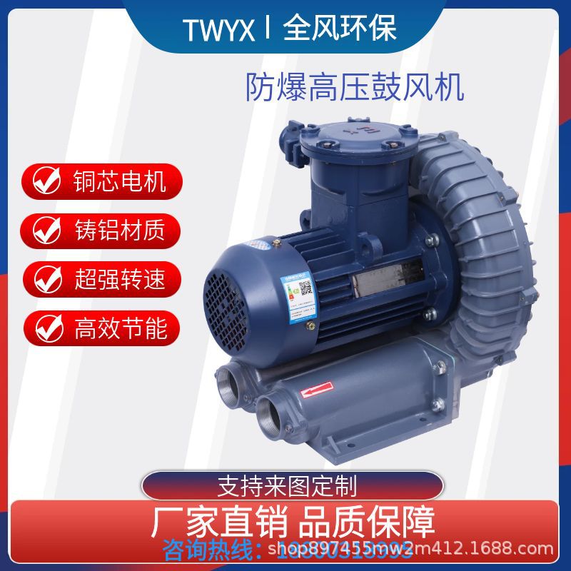 FB-3 2.2kw防爆高压风机 化工气体输送工业发酵矿用隔爆式风机