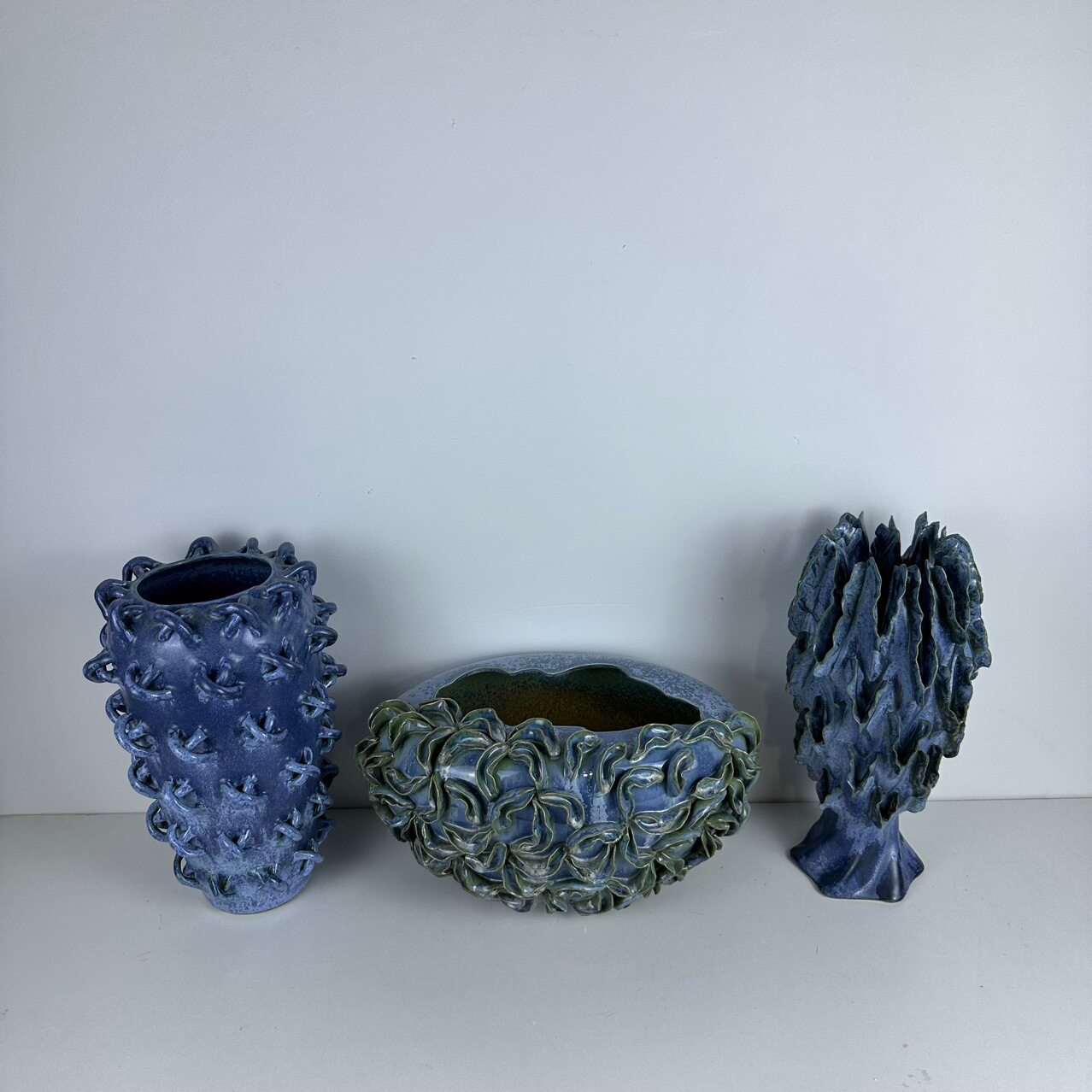 中古风陶瓷花瓶民宿茶室艺术摆设展厅售楼部异形双耳花器高档摆件