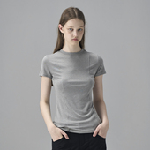 短袖 MISSCHANGE设计师品牌美式 醋酸天丝设计感小众修身 T恤