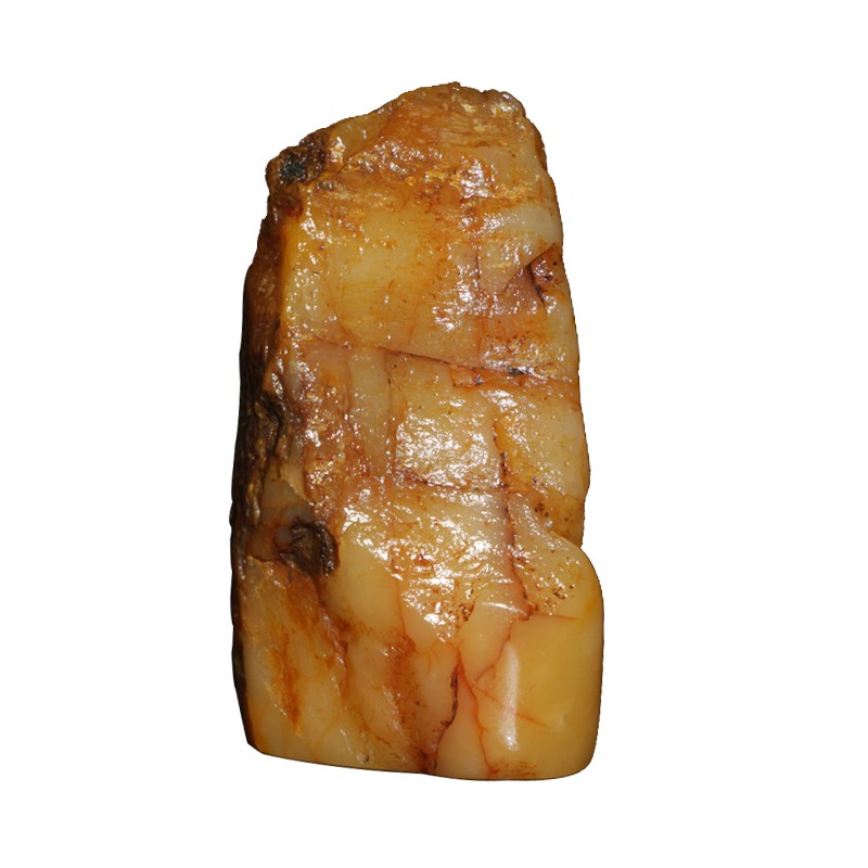 田黄石印章老货回流中国寿山石田坑中坂一物一拍原石毛料书画印章