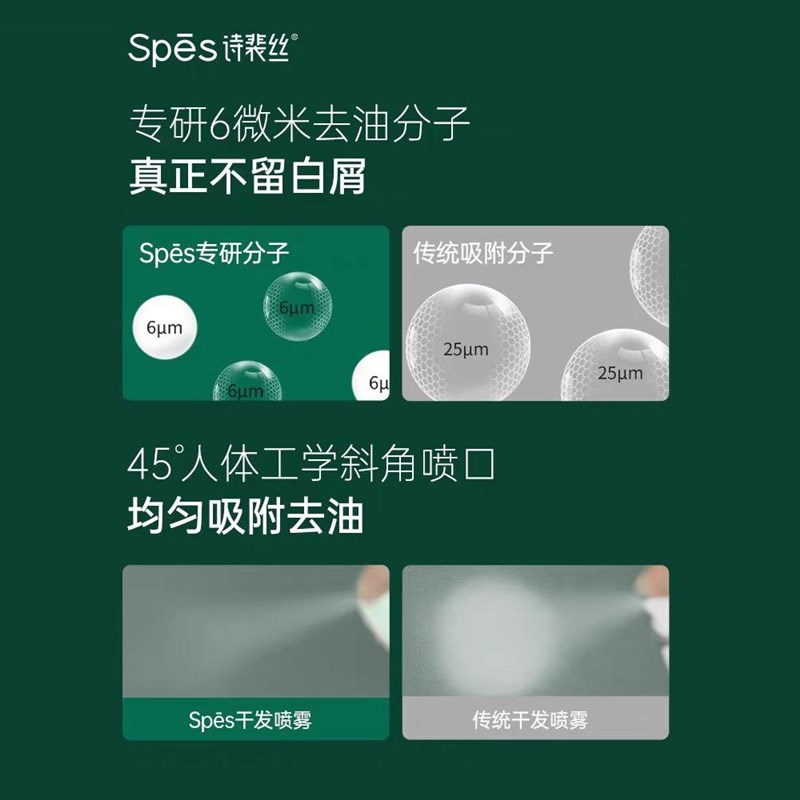 spes干发喷雾免洗蓬松喷雾头发控油神器干爽蓬蓬粉高颅顶诗裴丝