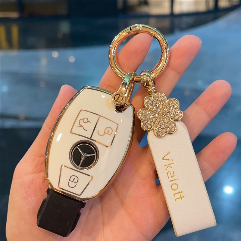 适用于奔驰2019款GLE320/400钥匙套18款GLA180老款C级200L壳扣包