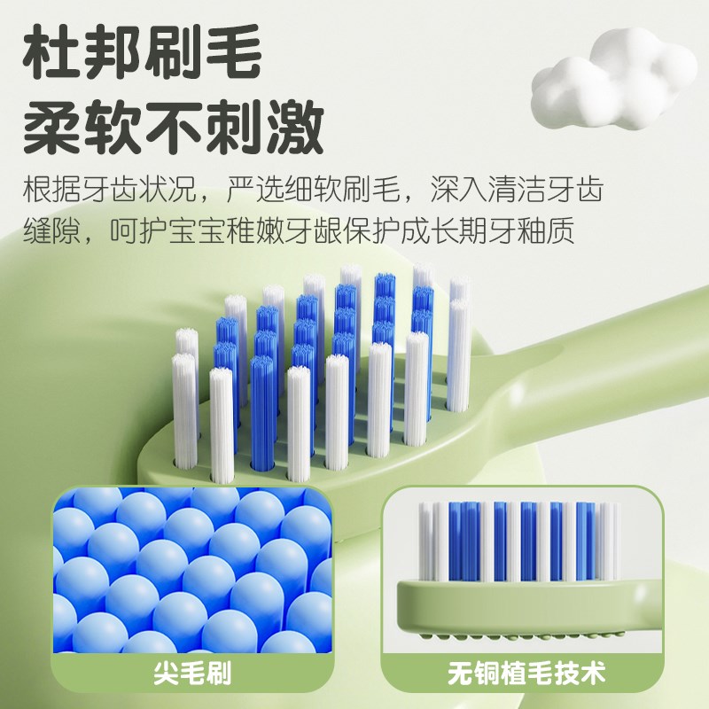 儿童电动牙刷宝宝3到6-9全自动软毛刷头充电12岁以上女童小孩专用