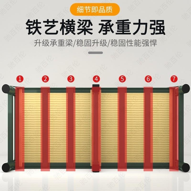 竹条竹床可折叠人床1.2米简单易地床加固出板租屋床工家用NJH午休