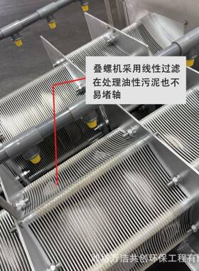 叠螺式污泥脱水机032叠螺屠宰污污水液分离机48固工业泥处理设备
