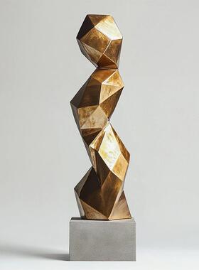 轻奢房几何雕堂塑FPF艺术品摆楼件现代售处样板酒店别墅大走廊摆