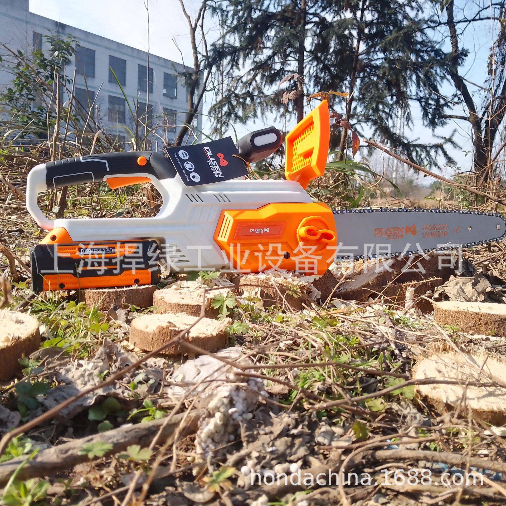 大锯力神12寸锂电24V小型NTY电林锯家用伐锯园电链锯便携式木砍树