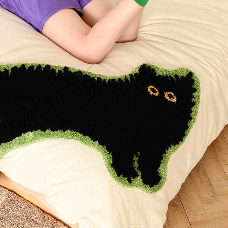 儿脚卡品牌/通动豹子植绒地毯童房加厚隔凉毯客厅装饰物地垫防滑