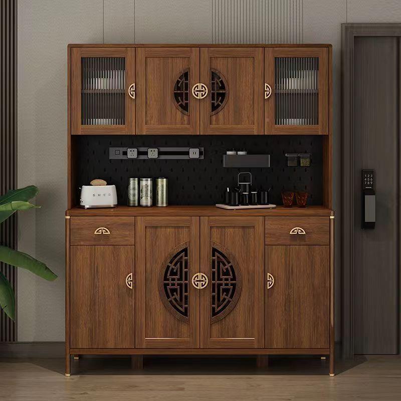 新式餐边柜柜一体靠墙中厨房子柜储物柜客厅收纳柜实木框高置TUQ