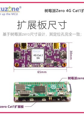 树莓派Zro4GCat1扩展板顶针供电/e通讯免GGO驱即插即用可选eSIM