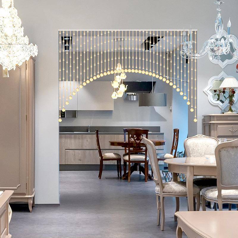 风水晶葫芦网红珠帘水门帘所隔断玄关过道帘厕成品卧挂室帘DOR免