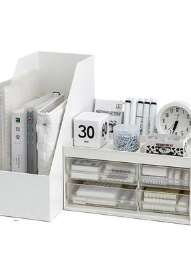 抽纳屉书式桌面收盒办ZA12199公室工位置物架桌上文具杂物多功能