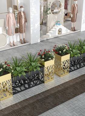 户外不锈钢阳花箱可移动长方48235形断成品庭院外摆台广场铁植艺