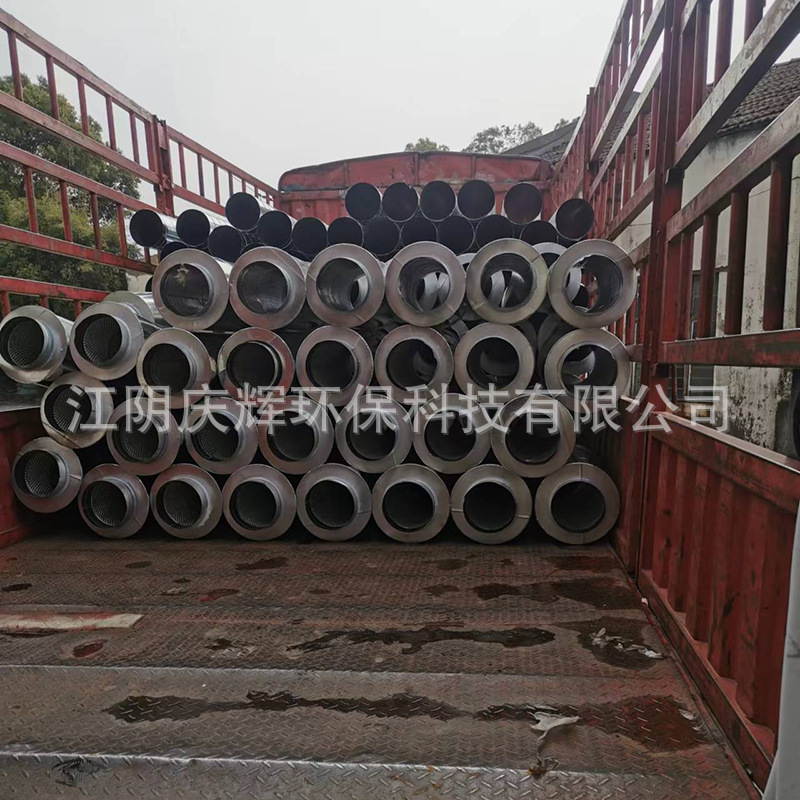 镀锌消声器静压箱圆形阻抗消声器管道消声设备通风消声器