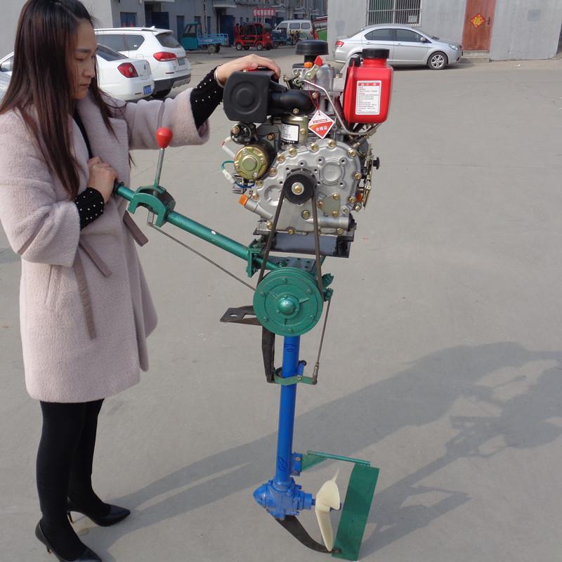 柴RL-4.0油马4船挂桨小型舷外机柴油力挂浆机图片