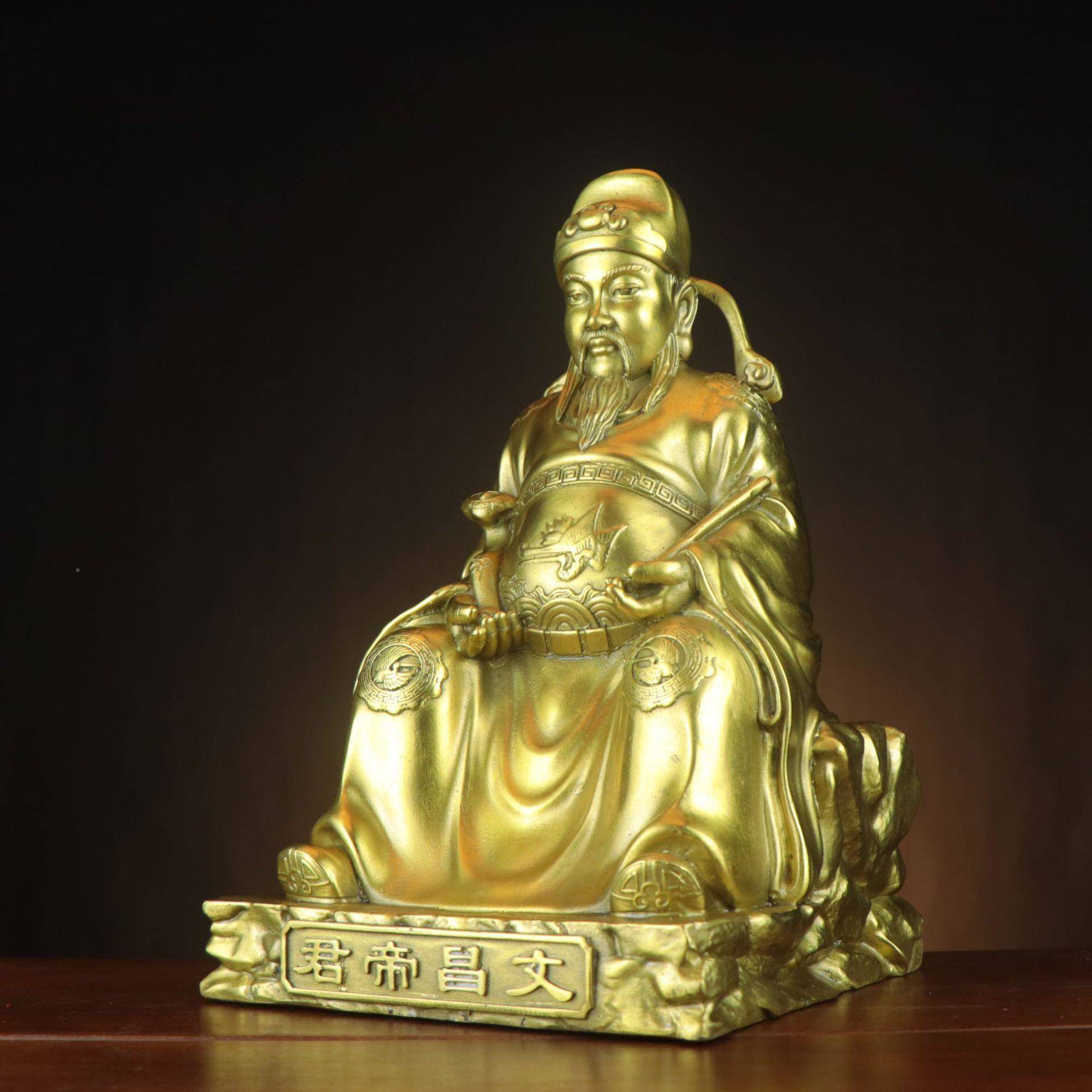 铜记文昌帝铜文昌星文杨曲星家铜君居工艺品摆YVH件厂家