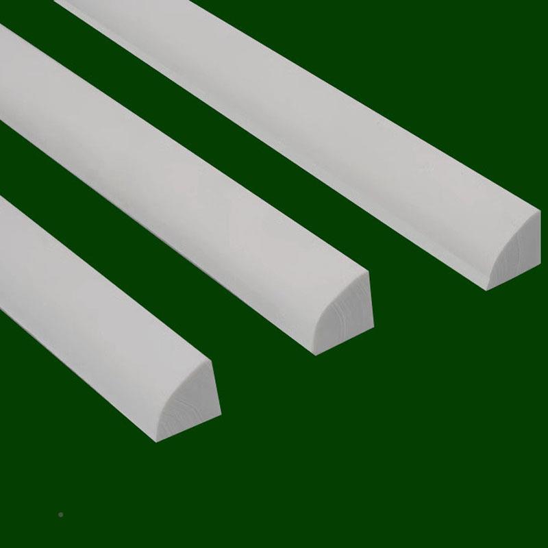 pWPCvc半圆条线四分之一圆弧拱形自粘石膏线顶阴条角三角条收吊边