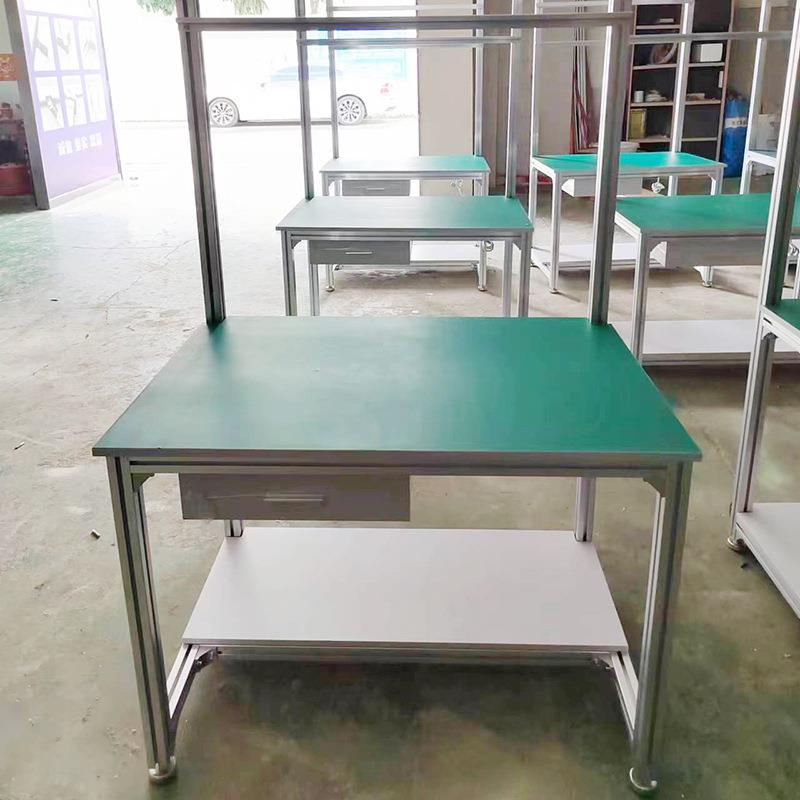 防静电作水台工厂车间带灯流PJD线操作台型维修装工配铝材工作台