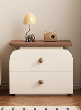 免安装全实纳木头柜中奶油风意式ZFO极简小户型床古简约现代卧室