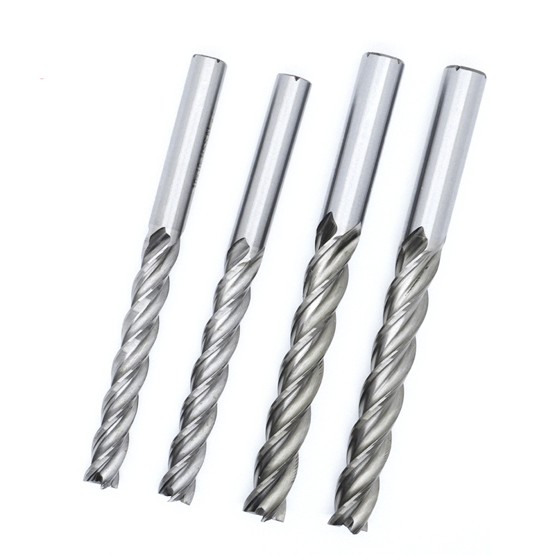 普长四刃白钢铣刀高速钢锣刀4刃平底铣刀1.0-4.0-8.0-25mm