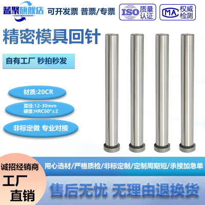 塑胶模具精密回针顶针推杆复位回程杆反推杆标准模架直杆D12-30mm