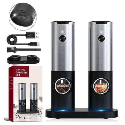 USB Rechargeable Electric Salt Pepper Grinder With Adjustabl