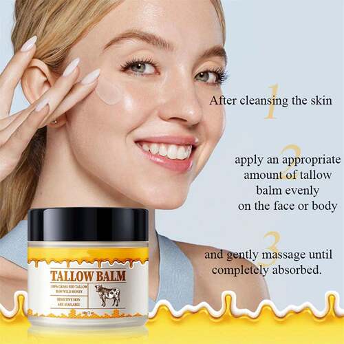 1/4 PCS Beef Tallow Paste For Skin Care, 60g Beef Neck Balm,