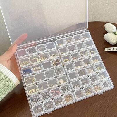 Transparent Rectangle Storage Box for Jewellery Organizer wi