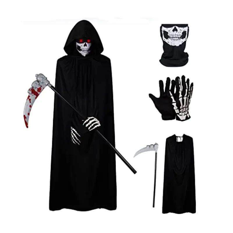 2025 Halloween cosplay costume: Grim Reaper, terrifying skel