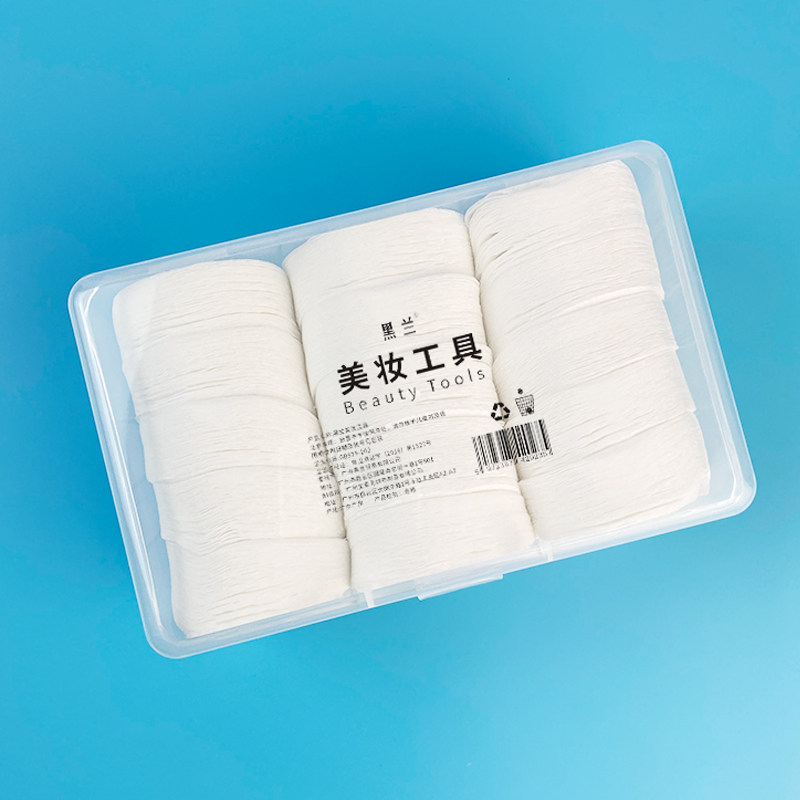 加厚盒装缺角珍珠纹圆棉片湿敷图片