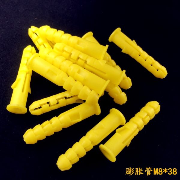 膨胀管M8 环保PP 黄色塑料胀塞胶粒墙塞透明壁虎涨塞螺栓胶塞螺丝