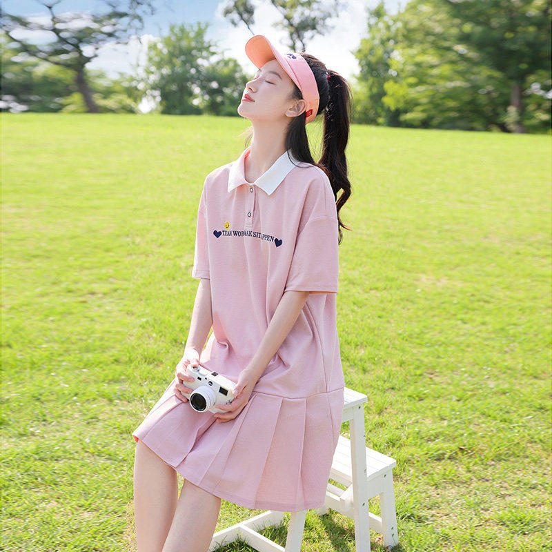 初中生洋装少女夏装polo